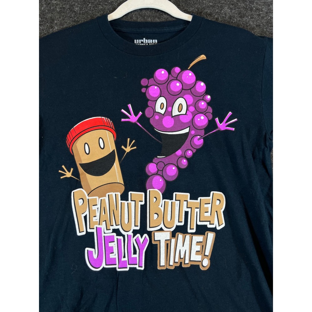 Peanut Butter Jelly Time T Shirt Youth Medium Black Urban Pipeline Graphic Y2K
